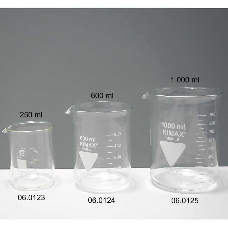 Becher graduée en verre