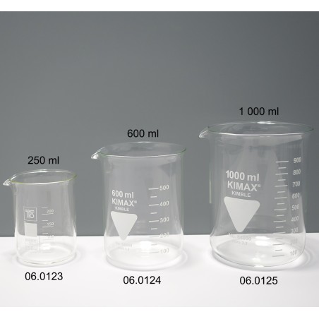 Becher graduée en verre