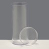 Moule cylindrique en plastique transparent